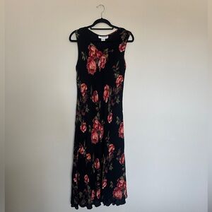 Vintage Dress Barn Floral Midi Dress